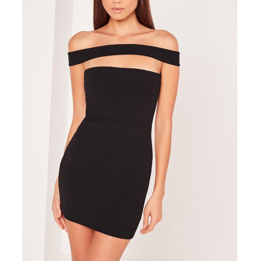 Forever21 Black Strapless Cutout Bodycon